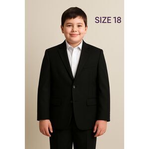 Van Heusen Flex Big Kid Boy's Blazer Suit Black Youth Jacket Size 18